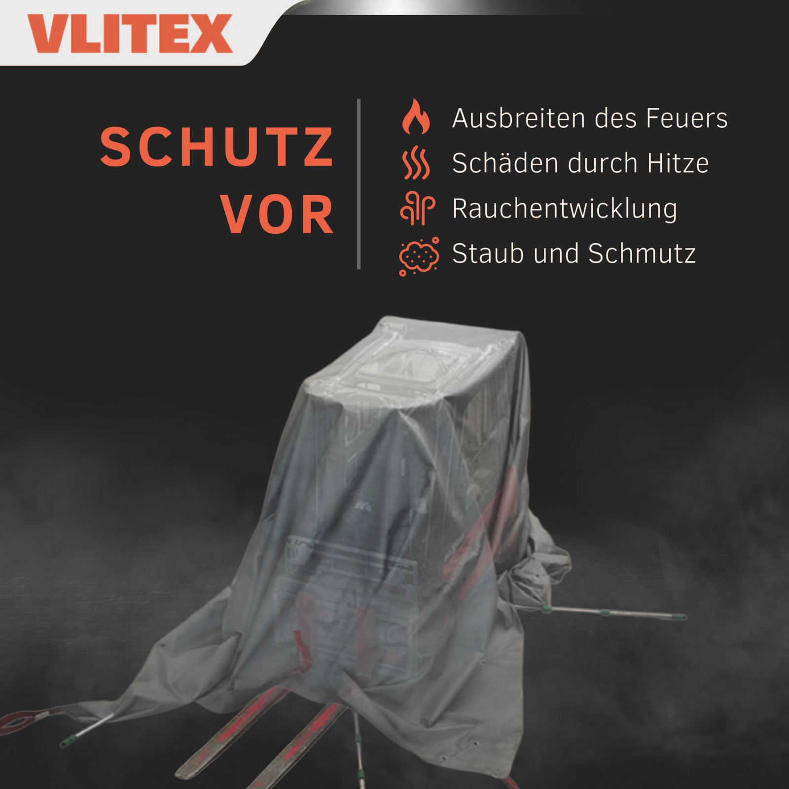 VLITEX Fire Blanket PREMIUM 19.6' x 26' (6m x 8m) with grommets - Image 10