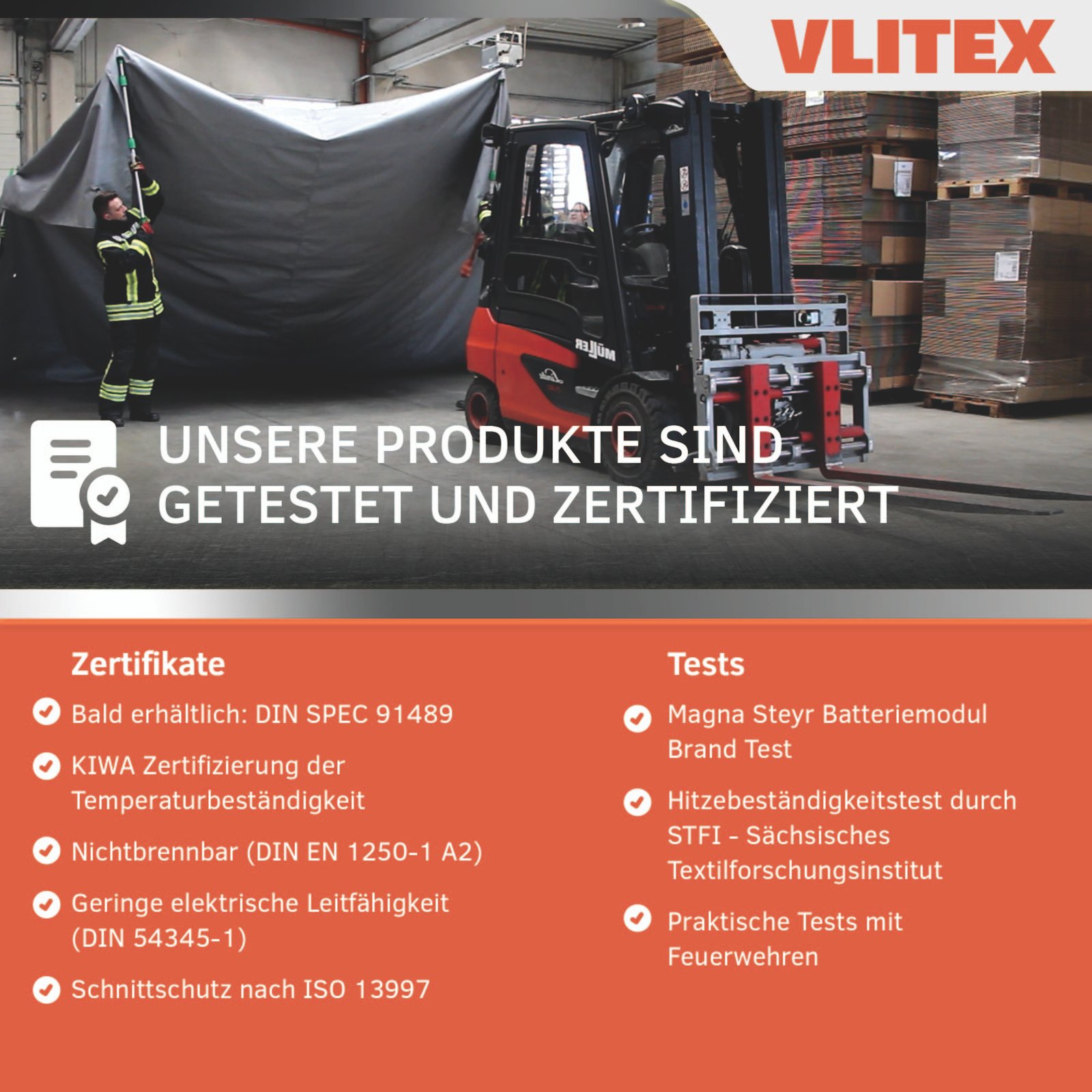 VLITEX Fire Blanket PREMIUM 19.6' x 26' (6m x 8m) with grommets - Image 12